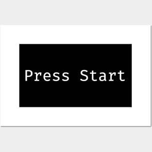 Press Start Funny IT Developer Programming Nerdy Humor Coder Slogans Posters and Art